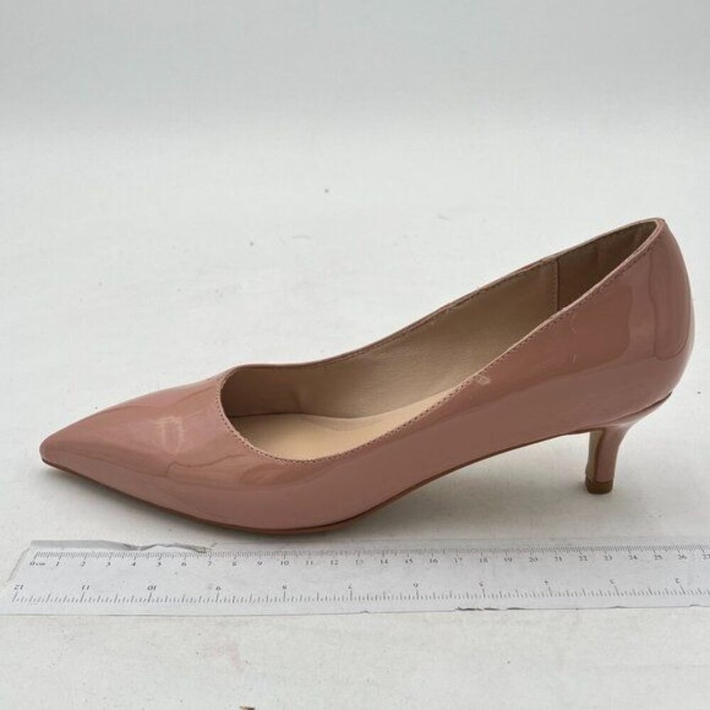 FSJ Women Classic Kitten Heels Pointy Closed Toe Pumps Slip On Office Ladies